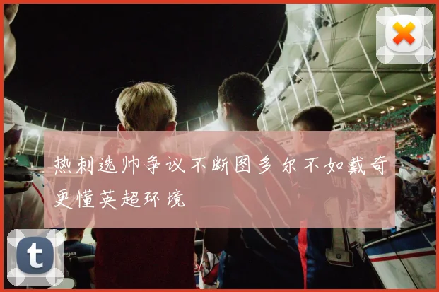 热刺选帅争议不断图多尔不如戴奇更懂英超环境